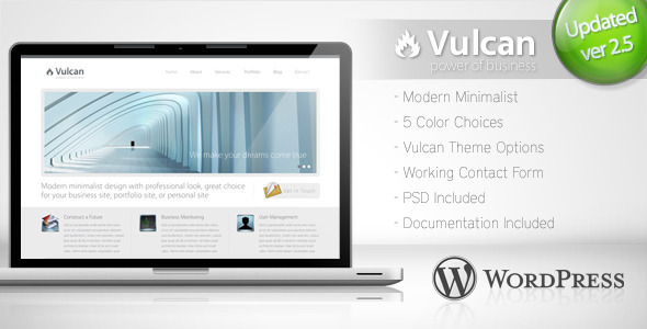Vulcan - Minimalist Business WordPress Theme 4 - ThemeForest Item for Sale