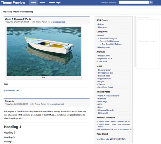 FacebookWB WordPress Theme FacebookWB WordPress Theme