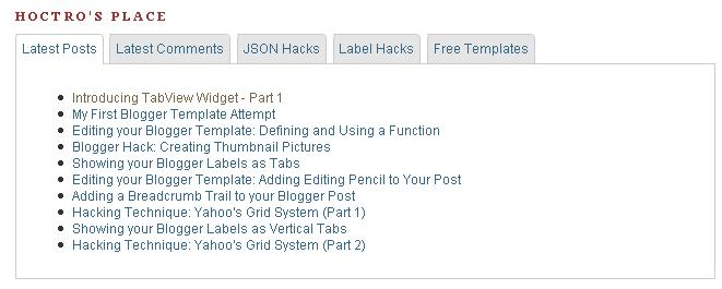 Hoctro's Tab View Widget