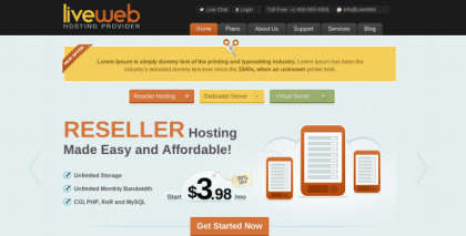 LiveWeb - WordPress Web Hosting Template LiveWeb - WordPress Web Hosting Template