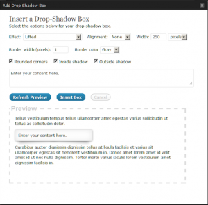Drop Shadow Boxes plugin Drop Shadow Boxes plugin