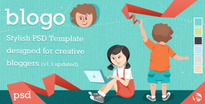 Blogo - Stylish PSD Template for Creative Bloggers Blogo - Stylish PSD Template for Creative Bloggers