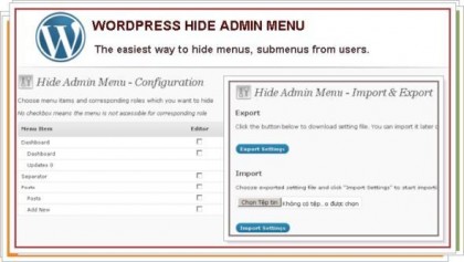 WordPress Hide Admin Menu Plugin WordPress Hide Admin Menu Plugin