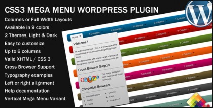 CSS3 Mega Menu WordPress Plugin CSS3 Mega Menu WordPress Plugin