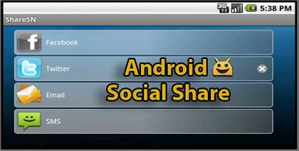Android Share Social Network plugin Android Share Social Network plugin