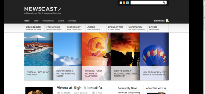 newscast magazine template newcast wordpress magazine theme