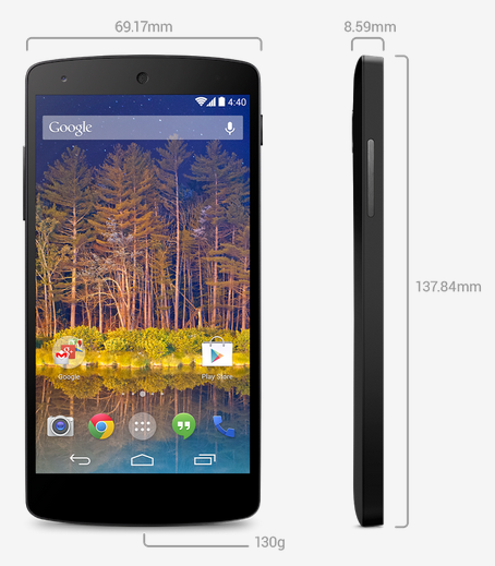 Google Nexus 5 with Android KITKAT 4.4