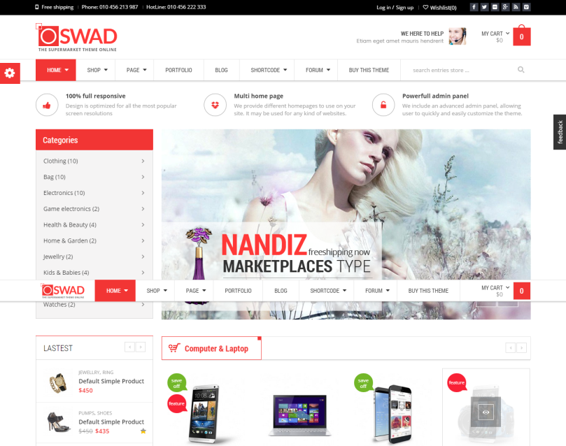 Oswad WordPress-theme