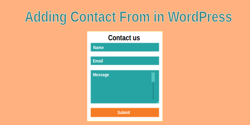 How to add contact form in wordpress